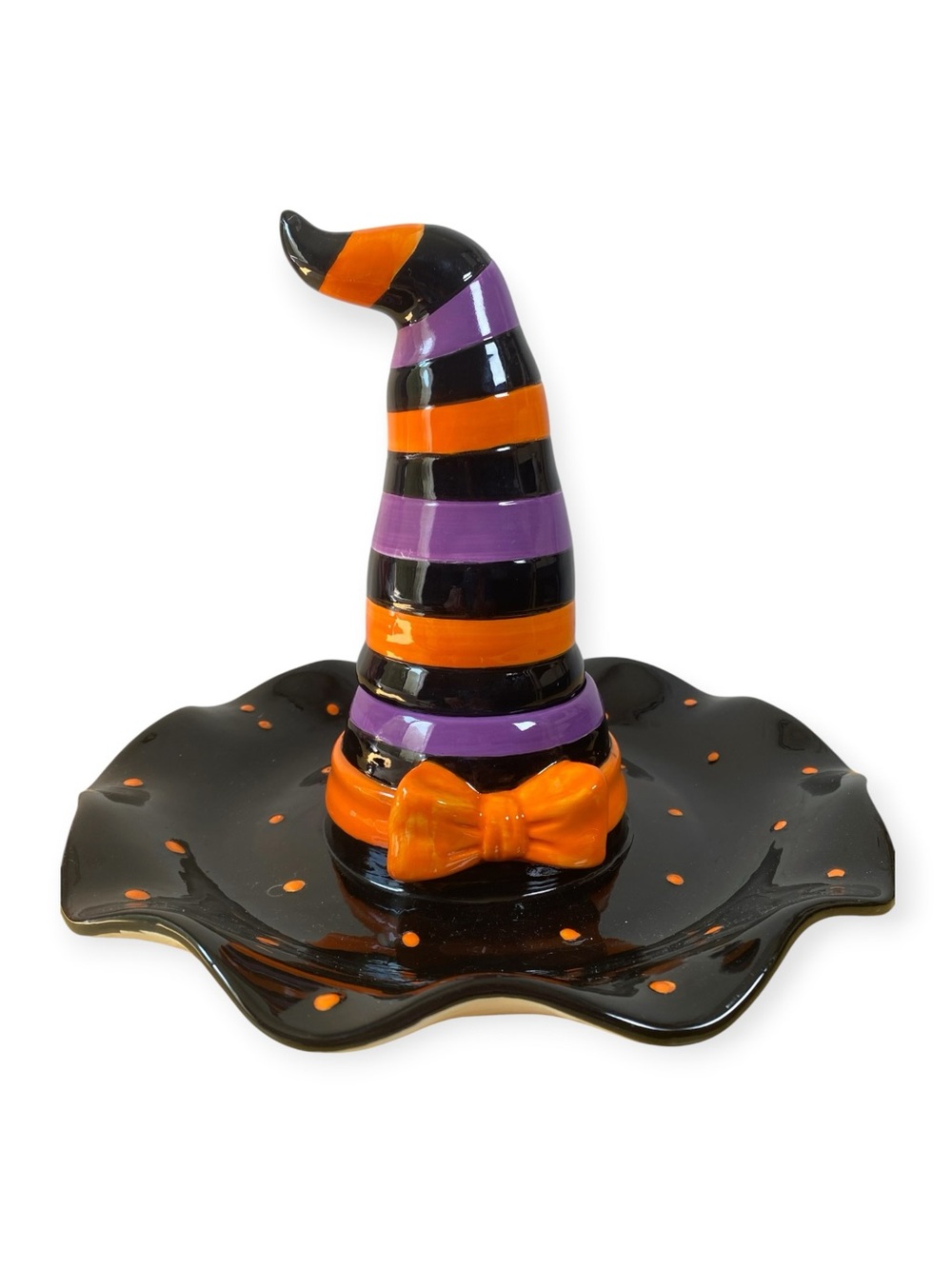 Halloween Witch Hat Chip & Dip Whimsical Spooky Party serving dish
